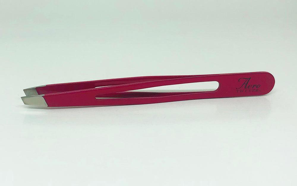 Ultra Aero Tweeze Stainless Steel - RED Slant Tip