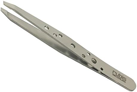 Rubis Swiss Tweeze Slanted Tip Tweezer - 3-3/4"