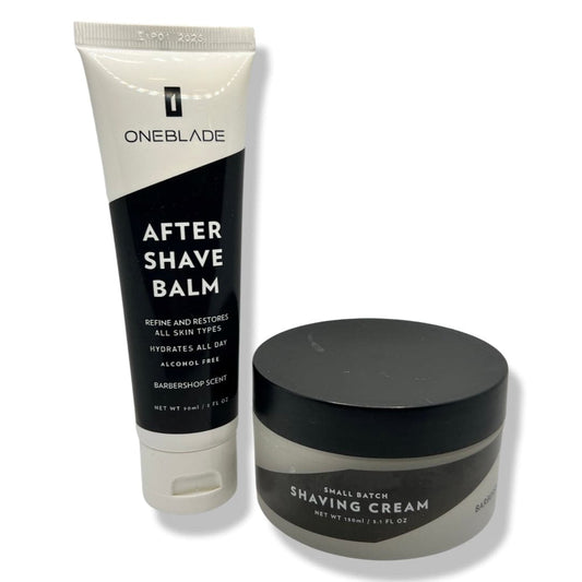 Barbershop Shaving Cream and Black Tie Aftershave Balm - by OneBlade (Pre-Owned)