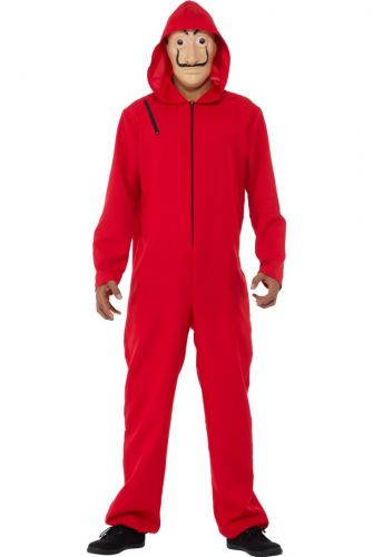 Money Thief Hooded Jumpsuit Costume - Medium