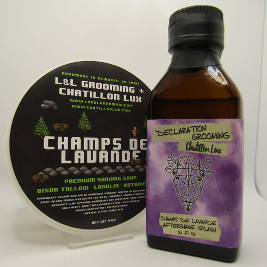 Champs de Lavande Shaving Soap (L+L Base) and Splash - by Declaration Grooming (Pre-Owned)