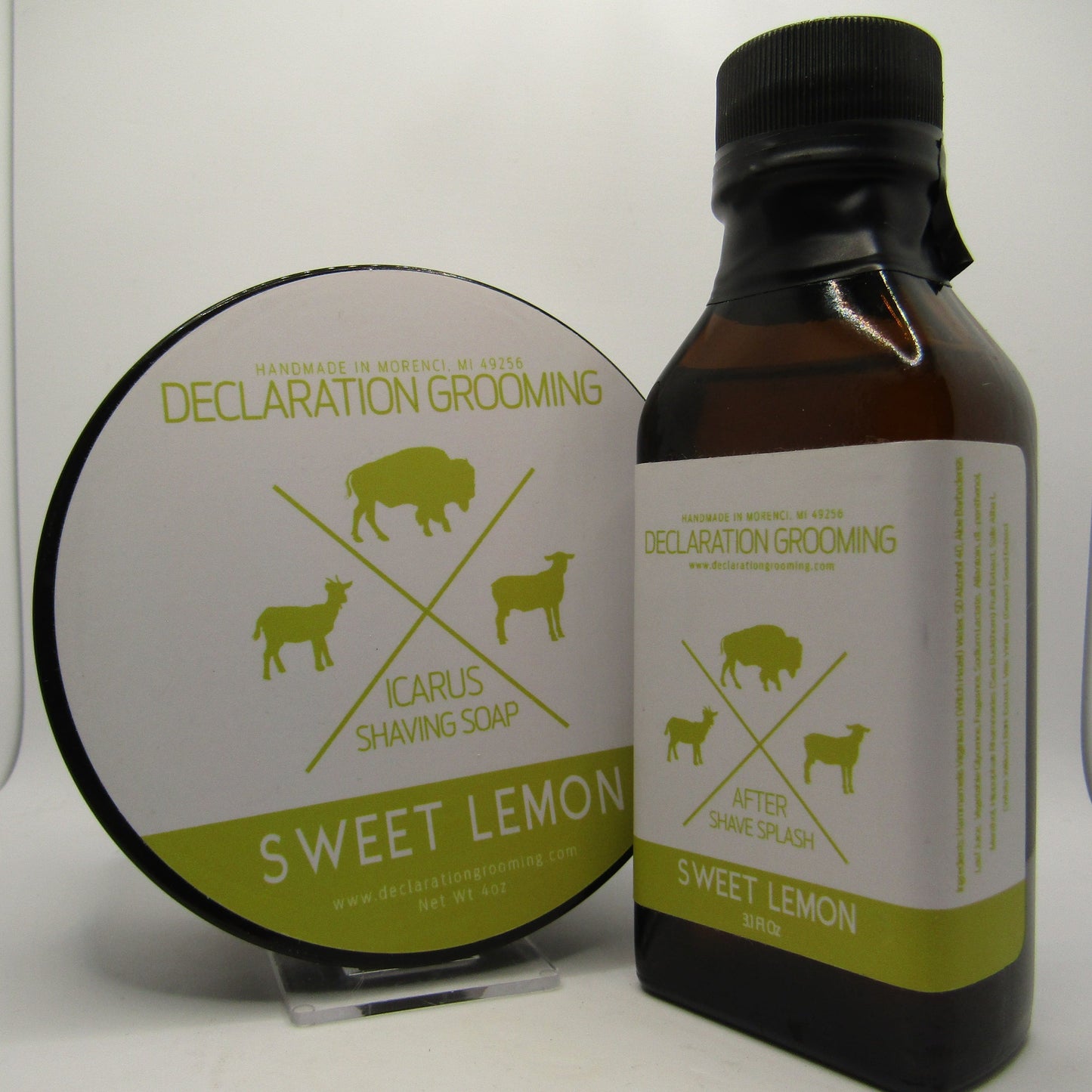 Sweet Lemon Shaving Soap (Icarus) and Splash - by Declaration Grooming (Pre-Owned)