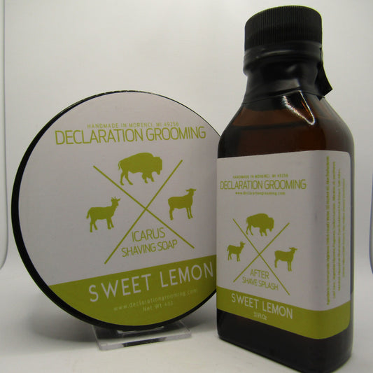 Sweet Lemon Shaving Soap (Icarus) and Splash - by Declaration Grooming (Pre-Owned)