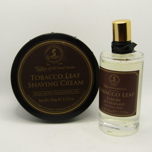Tobacco Leaf Shaving Cream and Splash - by Taylor of Old Bond St (Pre-Owned)
