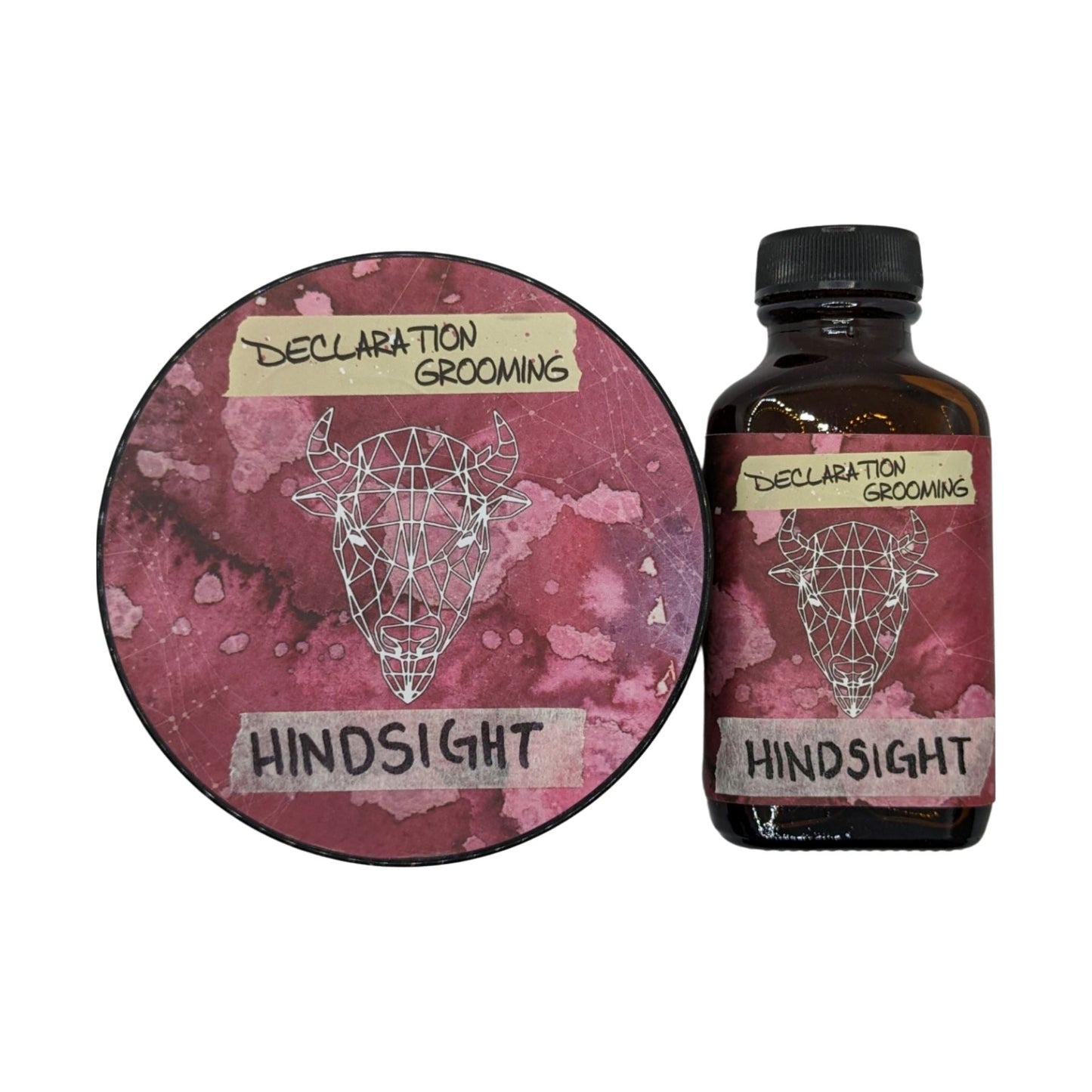 Hindsight Shaving Soap (Milksteak) and Splash - by Declaration Grooming (Pre-Owned) Shaving Cream Murphy & McNeil Pre-Owned Shaving Pink Label