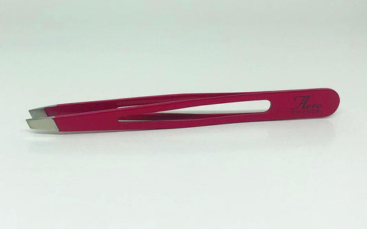 Ultra Aero Tweeze Stainless Steel - RED Slant Tip