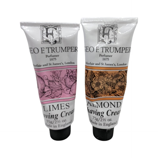 2 Tubes of Shaving Cream (Limes & Almond) - by Geo F. Trumper (Used)