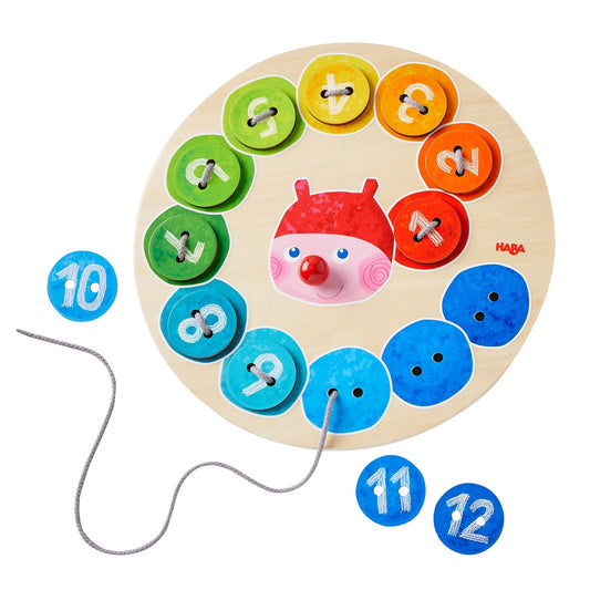 Haba Rainbow Caterpillar Counting Threading Game