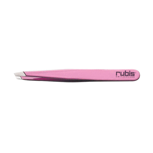 Tweezers Rubis Tweezers / Slanted / Pink / 3.75"